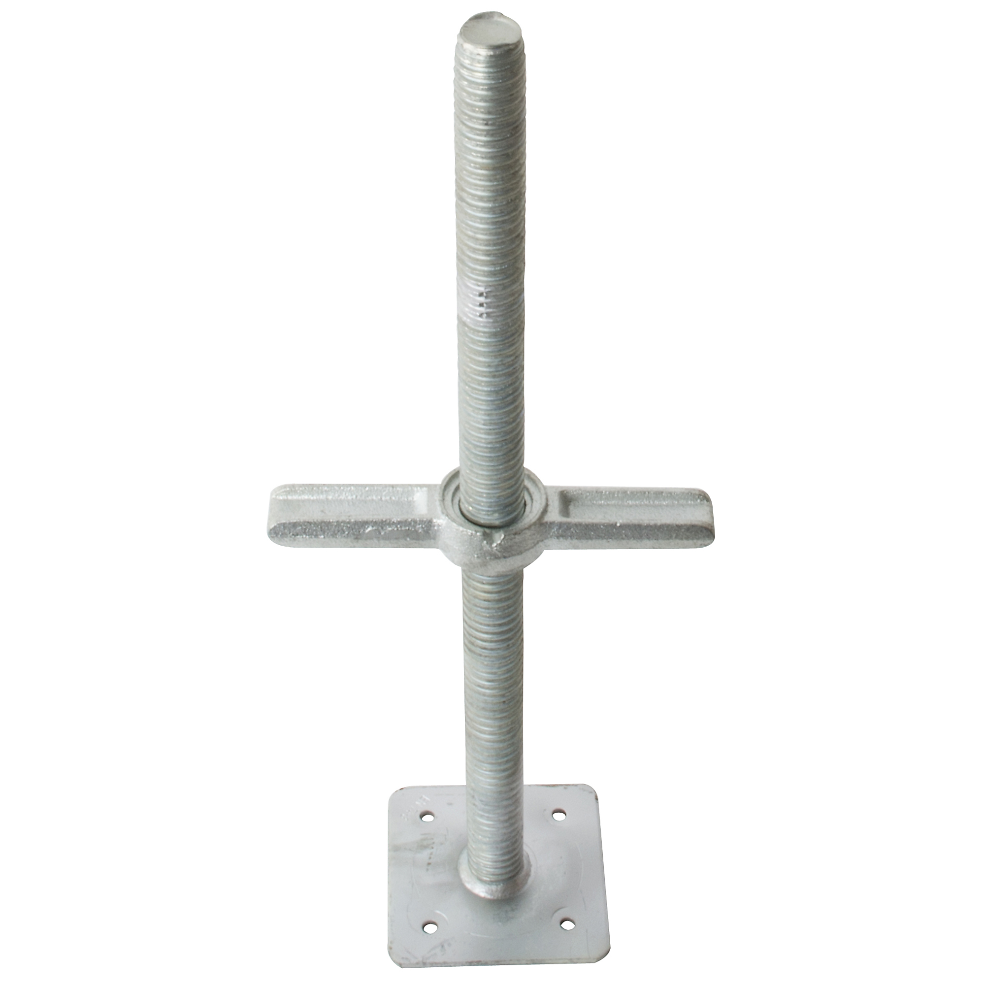 Metaltech Galvanized Leveling Jack with Plate — 24in., 15563-Lb. Capacity, Model# M-MBSJP24